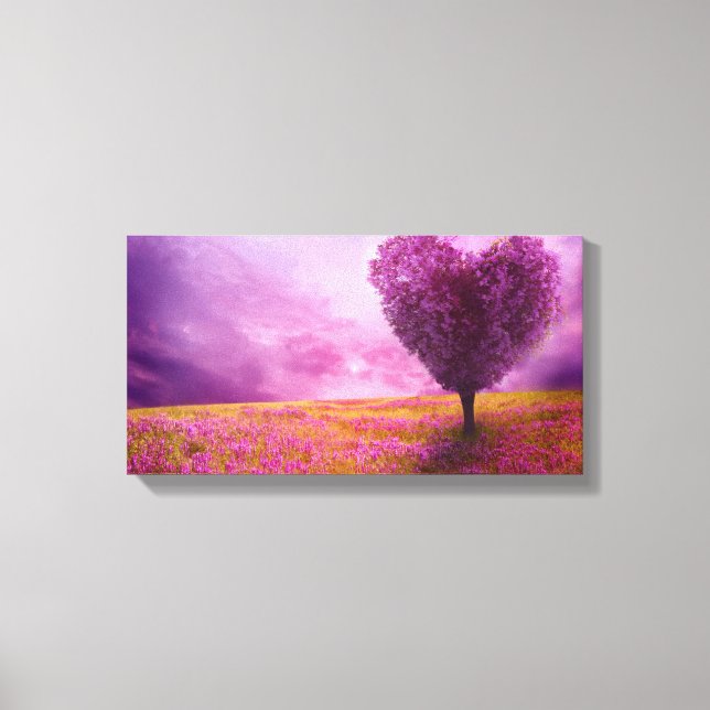 Canvas Print - Summer Blossom Heart Shaped Tree (Front)