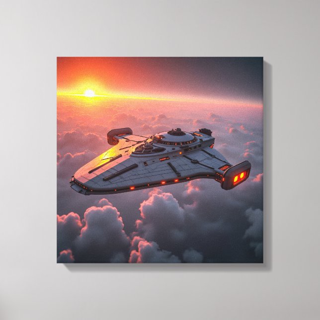 Canvas Print (Sunset UFO) (Front)