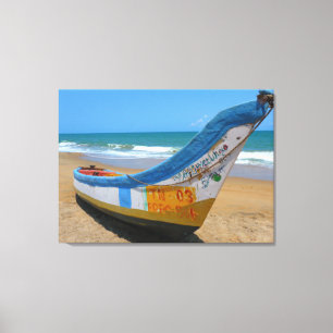 Canvas Print - White Sands Boat Caribbean