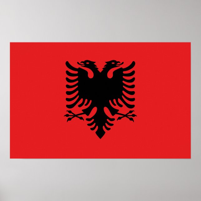 Canvas Print with Flag of Albania (Front)
