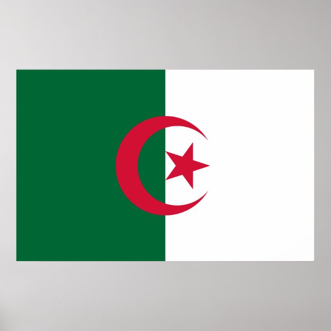 Canvas Print with Flag of Algeria (Front)