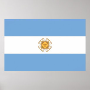 Canvas Print with Flag of Argentina