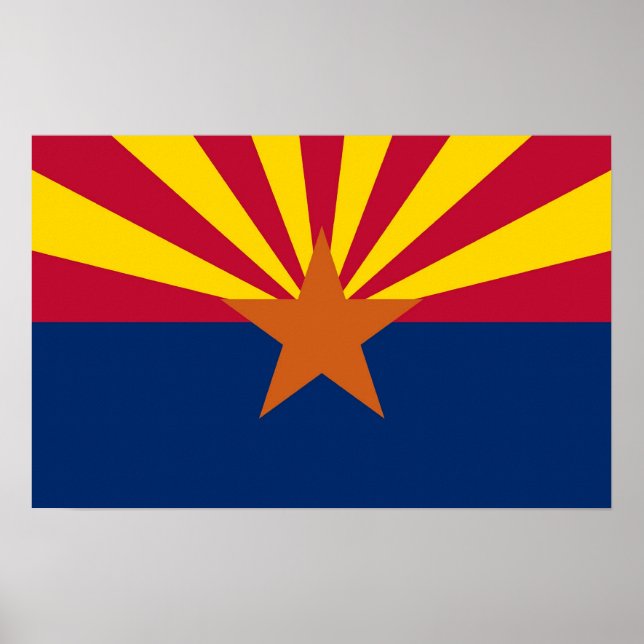 Canvas Print with Flag of Arizona, U.S.A. (Front)