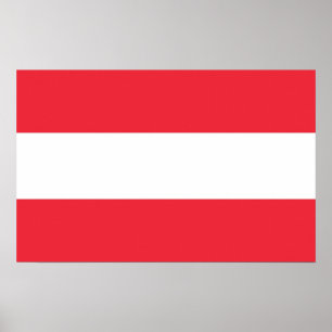 Canvas Print with Flag of Austria