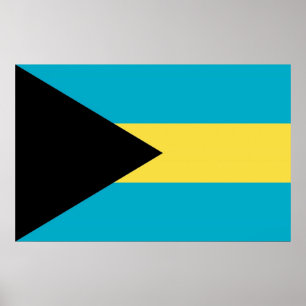 Canvas Print with Flag of Bahamas