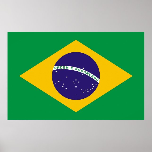 Canvas Print with Flag of Brazil (Front)