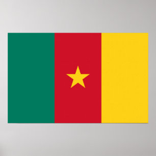 Canvas Print with Flag of Cameroon