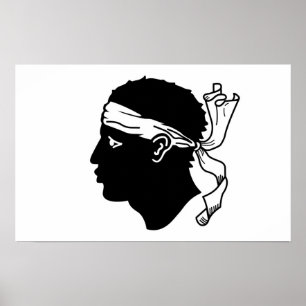 Canvas Print with Flag of Corsica, France