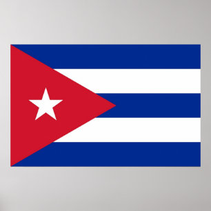 Canvas Print with Flag of Cuba