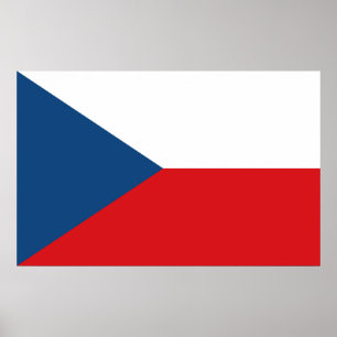 Canvas Print with Flag of Czechia