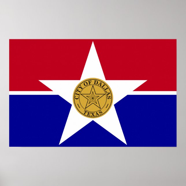 Canvas Print with Flag of Dallas, U.S.A. (Front)