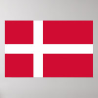 Canvas Print with Flag of Denmark