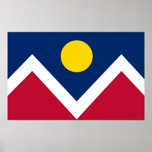 Canvas Print with Flag of Denver, Colorado, U.S.A.