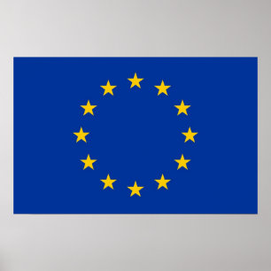 Canvas Print with Flag of European Union