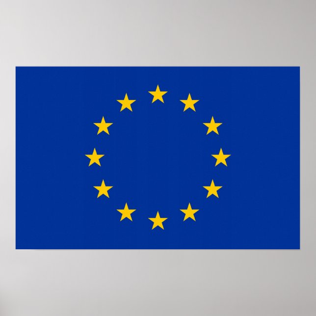 Canvas Print with Flag of European Union (Front)