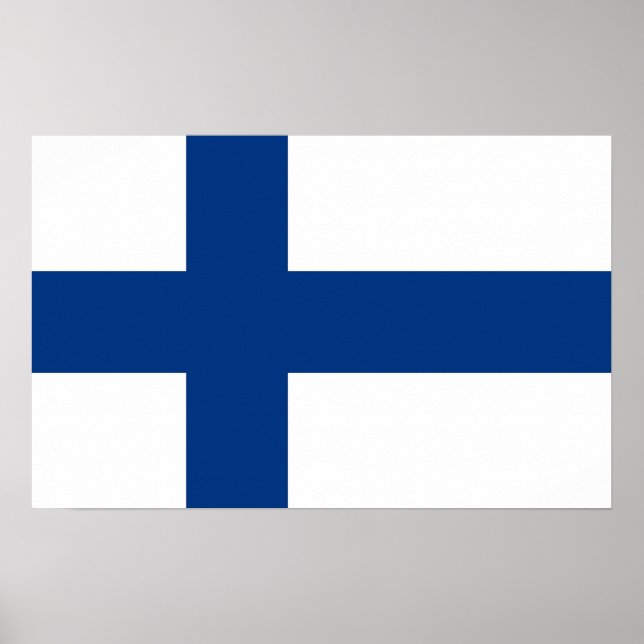 Canvas Print with Flag of Finland (Front)