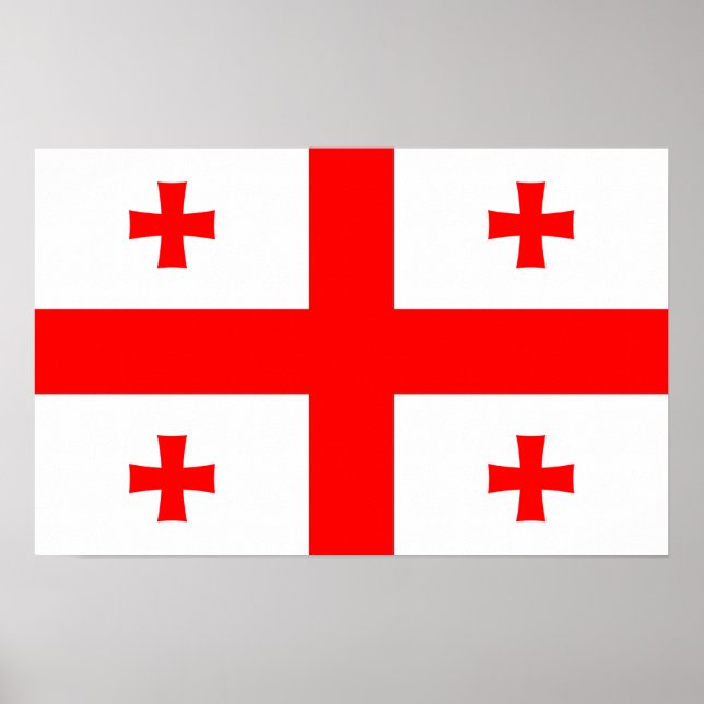 Canvas Print with Flag of Georgia (Front)