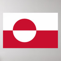 Canvas Print with Flag of Greenland