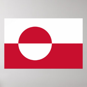 Canvas Print with Flag of Greenland