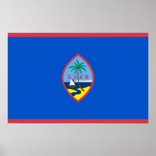 Canvas Print with Flag of Guam, U.S.A.