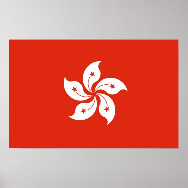 Canvas Print with Flag of Hong Kong, China (Front)