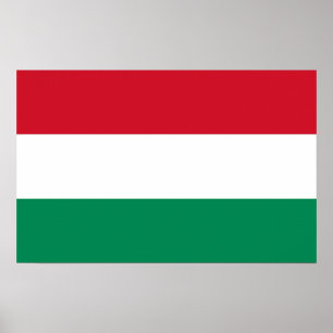 Canvas Print with Flag of Hungary