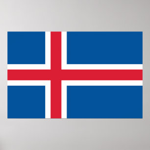 Canvas Print with Flag of Iceland