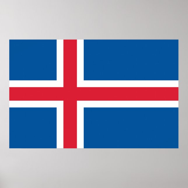 Canvas Print with Flag of Iceland (Front)