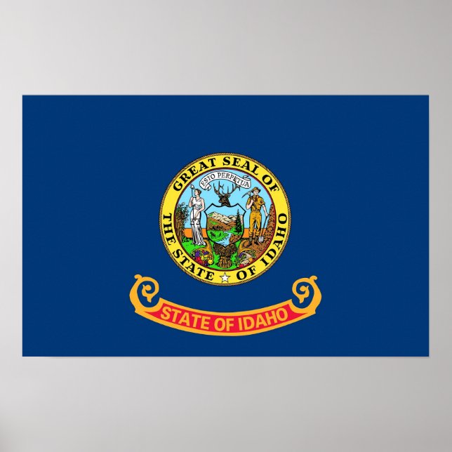 Canvas Print with Flag of Idaho, U.S.A. (Front)