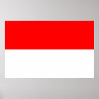 Canvas Print with Flag of Indonesia