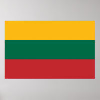 Canvas Print with Flag of Lithuania
