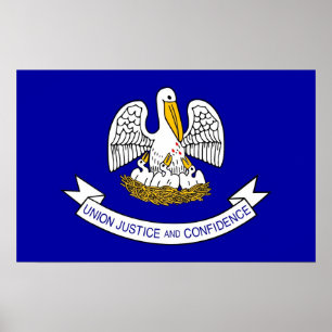 Canvas Print with Flag of Louisiana, U.S.A.