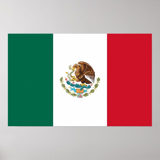 Canvas Print with Flag of Mexico (Front)