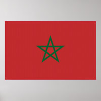 Canvas Print with Flag of Morocco