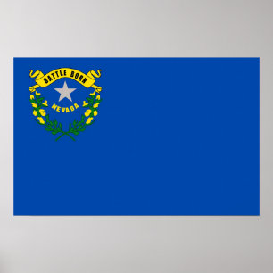 Canvas Print with Flag of Nevada, U.S.A.