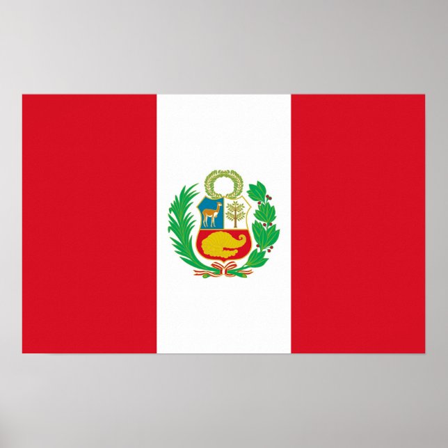 Canvas Print with Flag of Peru (Front)