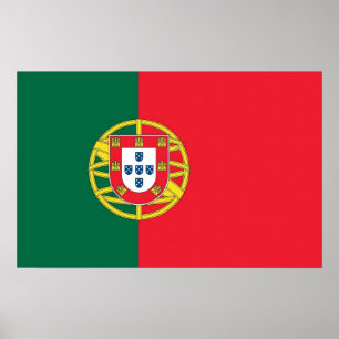 Canvas Print with Flag of Portugal