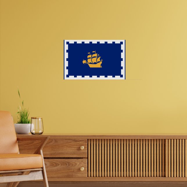 Canvas Print with Flag of Quebec City, Canada (Living Room 2)