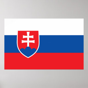 Canvas Print with Flag of Slovakia