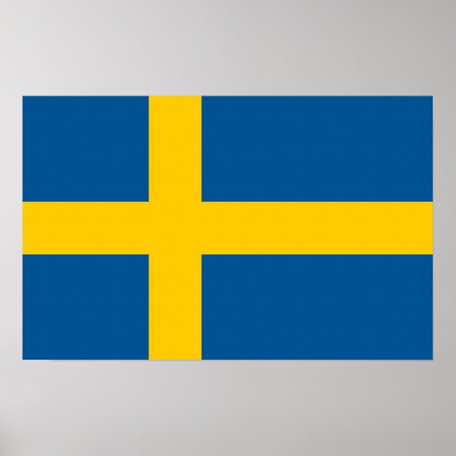 Canvas Print with Flag of Sweden (Front)