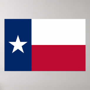 Canvas Print with Flag of Texas, U.S.A.