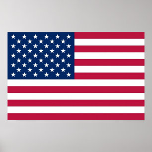 Canvas Print with Flag of U.S.A.