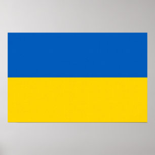 Canvas Print with Flag of Ukraine