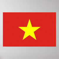 Canvas Print with Flag of Vietnam
