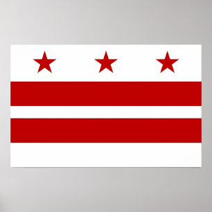 Canvas Print with Flag of Washington DC, U.S.A.