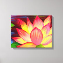 Canvas Prints Lotus Flower Painting Art