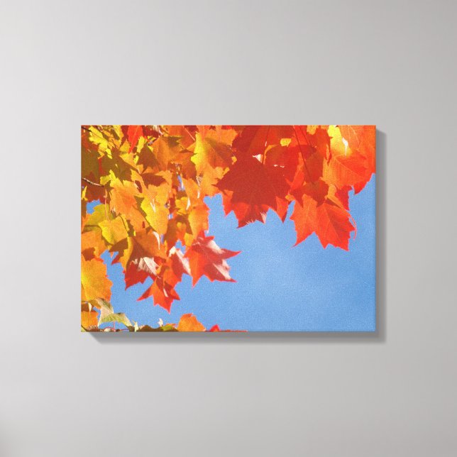 Canvas Prints Orange Autumn Fall Leaves (Front)