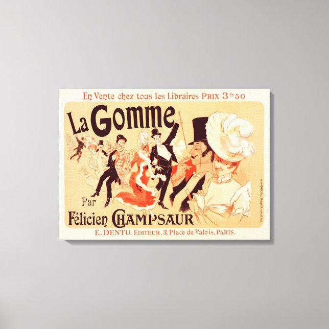 Canvas Reproduction Vintage French poster Print (Front)