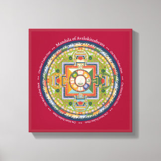 CANVAS SQUARE - Mandala of Chenrezig (Compassion)