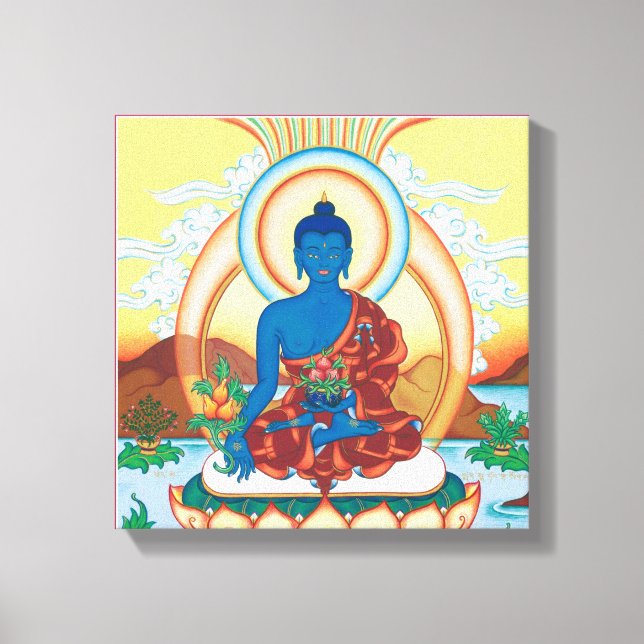 CANVAS SQUARE - Medicine Buddha - Healing Master Print (Front)